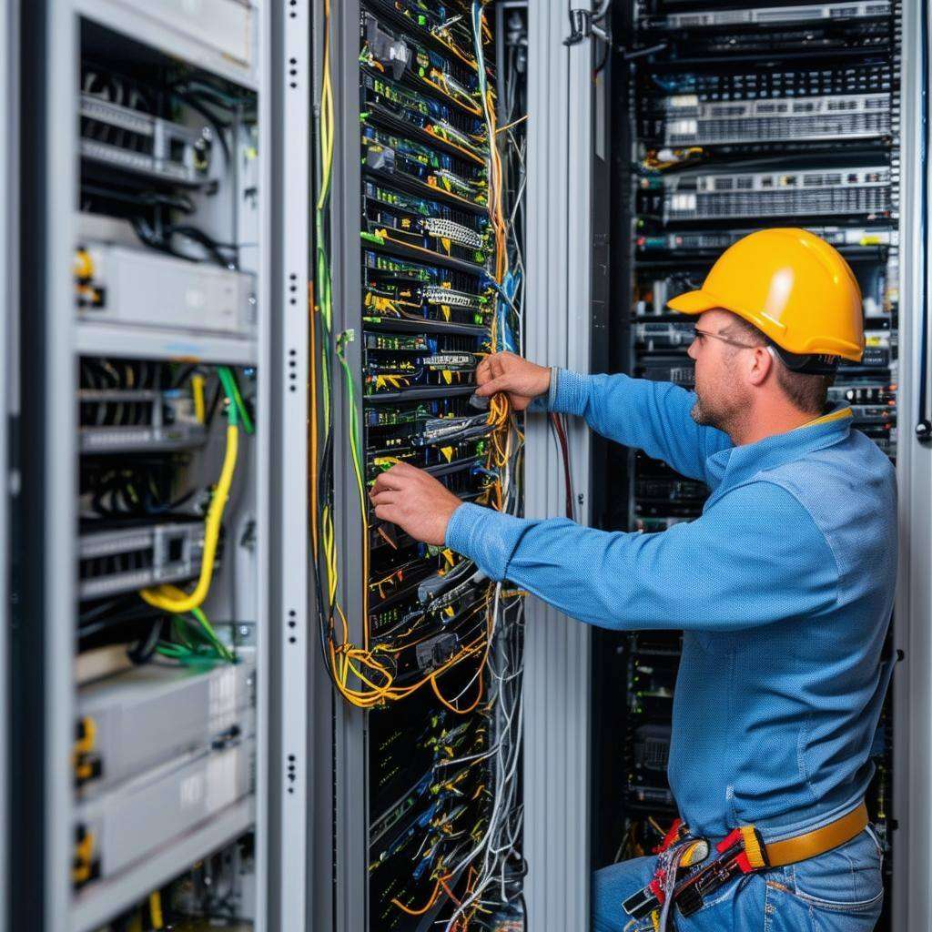 Network equipment being installed in a server rack